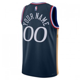 Dres Philadelphia 76ers Prilagođeni Nike 2025-26 City Edition Navy Swingman